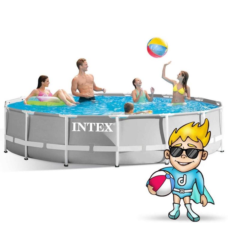 Intex, basen ogrodowy stelażowy, zestaw 21w1, 457-107 cm