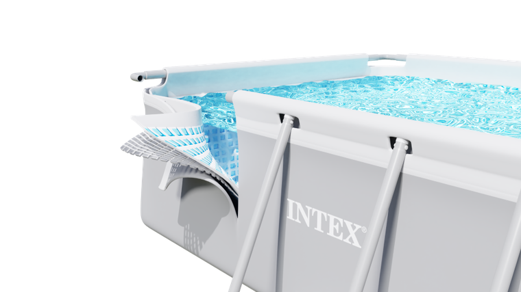 Intex, basen ogrodowy stelażowy, zestaw 4w1, 400-200-100 cm