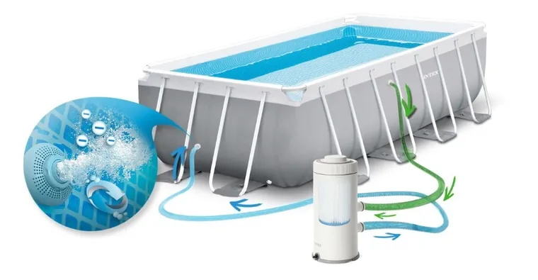 Intex, basen stelażowy, 400-200-122 cm, zestaw 18w1