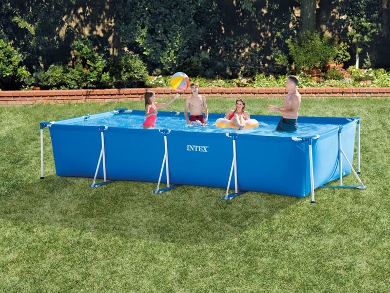 Intex, basen stelażowy, prostokątny, niebieski, 450-220-84 cm