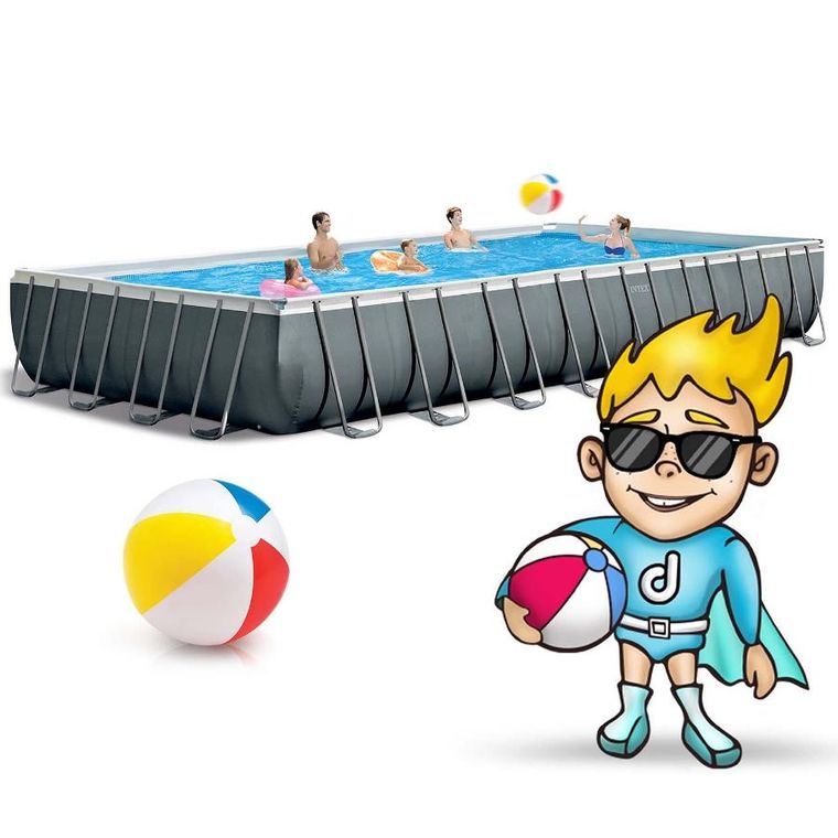 Intex, basen stelażowy z pompą filtrującą i akcesoriami, prostokątny, 975-488-132 cm, zestaw 7w1