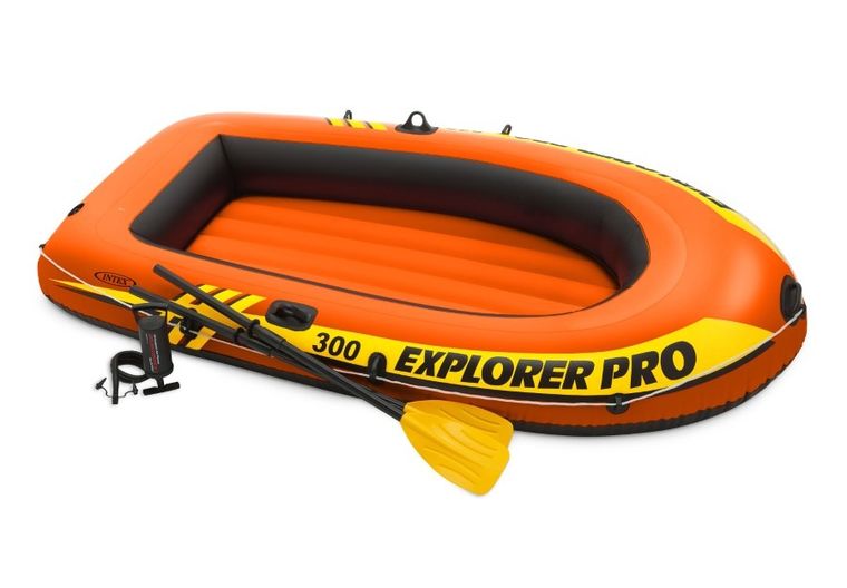 Intex, Explorer PRO 300, ponton, z wiosłami i pompką, 244-117-36 cm