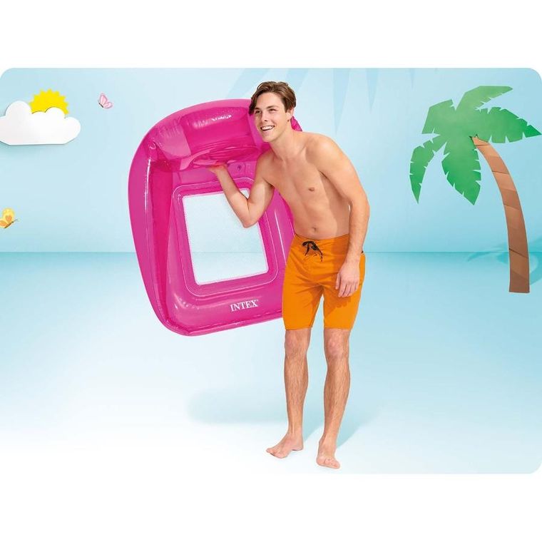 Intex, fotel do pływania, różowy