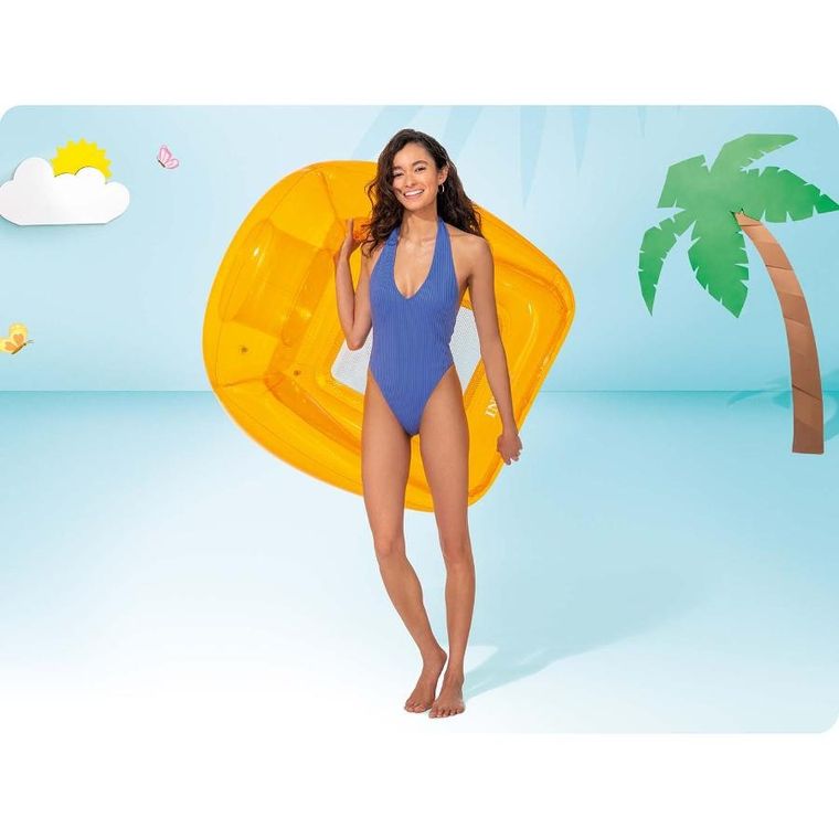 Intex, fotel, materac do pływania, pomarańczowy