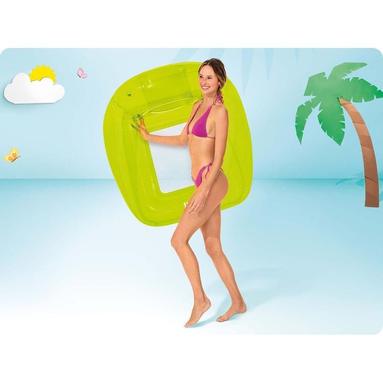 Intex, fotel, materac do pływania, zielony