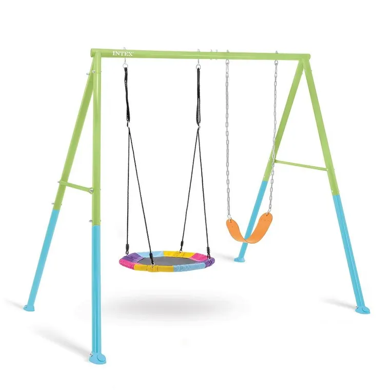 Intex, huśtawka, plac zabaw, bocianie gniazdo