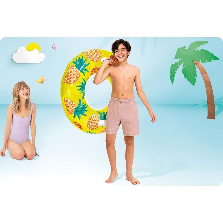 Intex, koło do pływania, ananasy, 107 cm