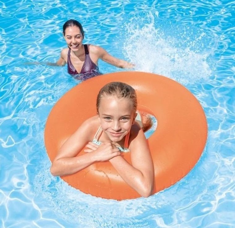 Intex, koło do pływania, neonowe kolory