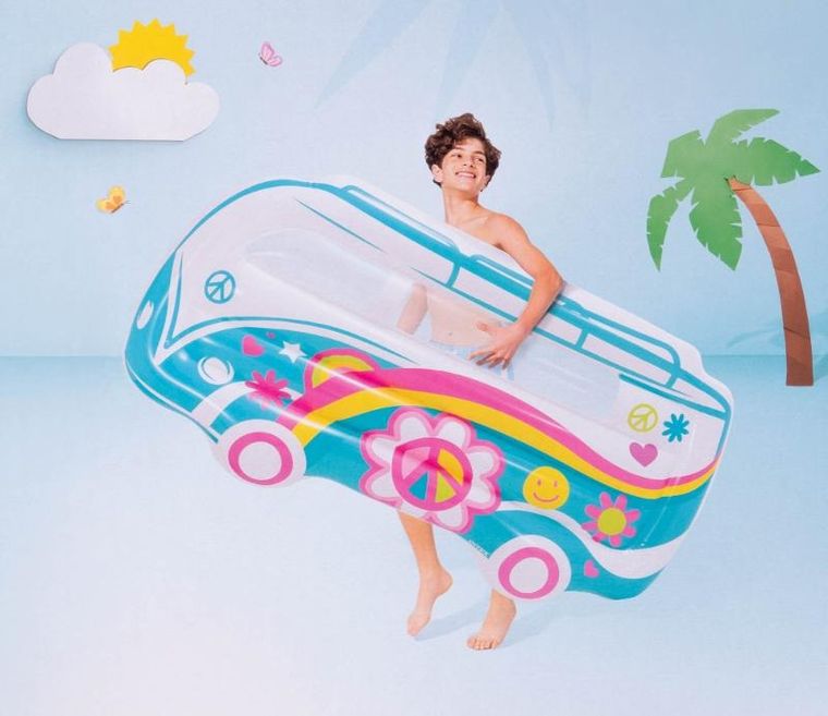 Intex, materac dmuchany, kształt vana