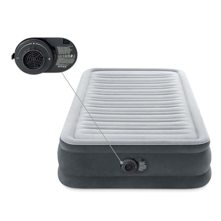 Intex, materac dmuchany, z wbudowaną pompką elektryczną, 191-99-33 cm