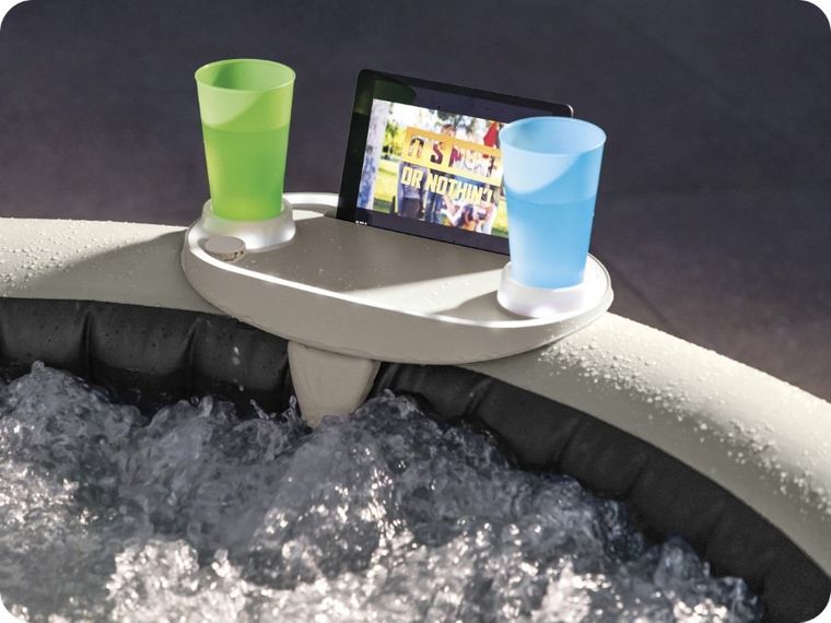 Intex, podświetlana półka, taca do spa, LED, 45-26-16 cm