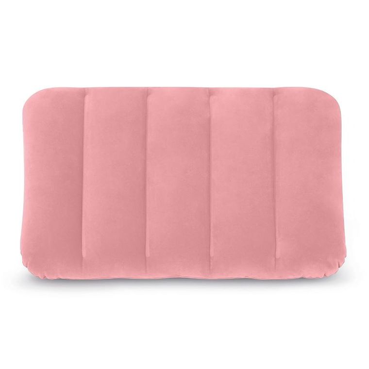 Intex, poduszka dmuchana, welurowa, różowa, 43-28-9 cm