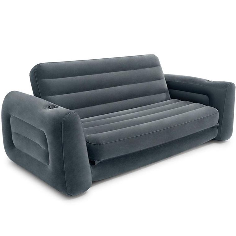 Intex, sofa, materac welurowy, 2 os., 2w1 + pompka