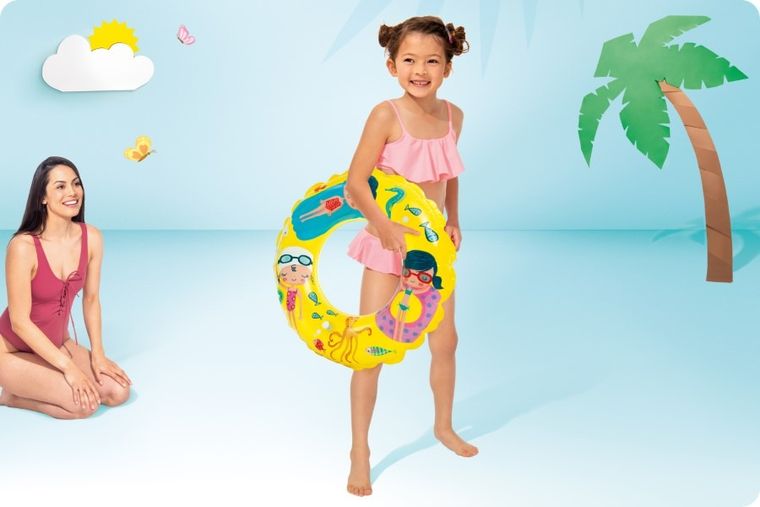 Intex, weseli piraci, kółko do pływania, 61 cm