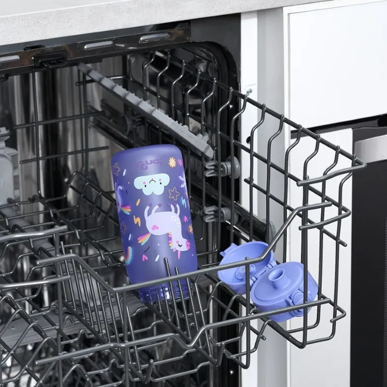 ION8, Jednorożec, bidon z ustnikiem, fioletowy, 350 ml