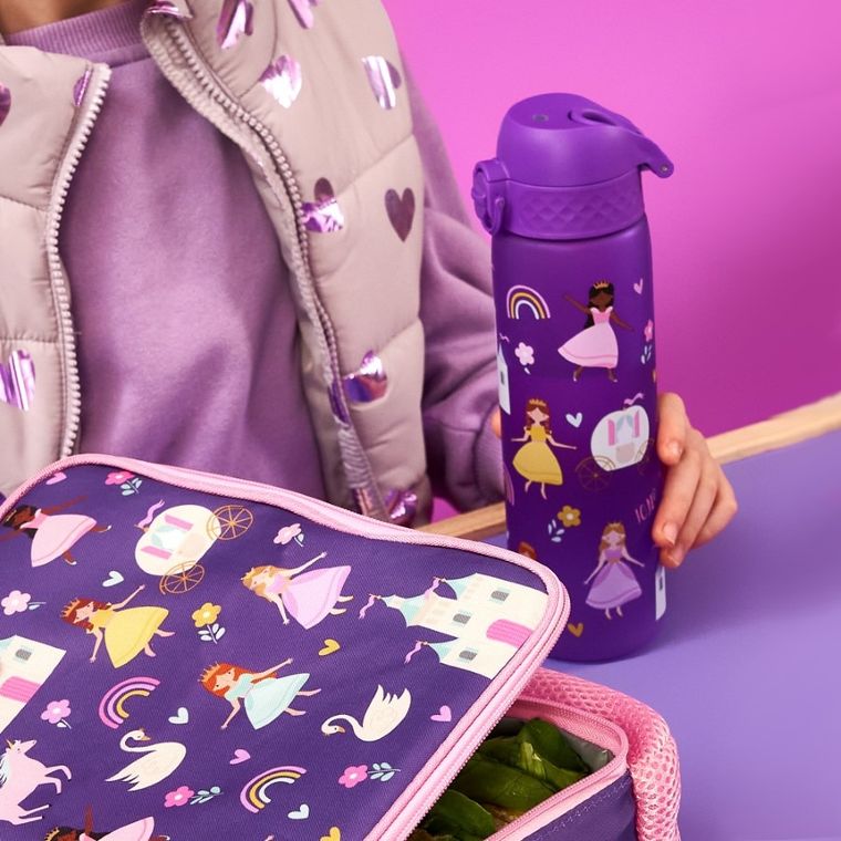 Ion8, Księżniczki, bidon z ustnikiem, fioletowy, 500 ml