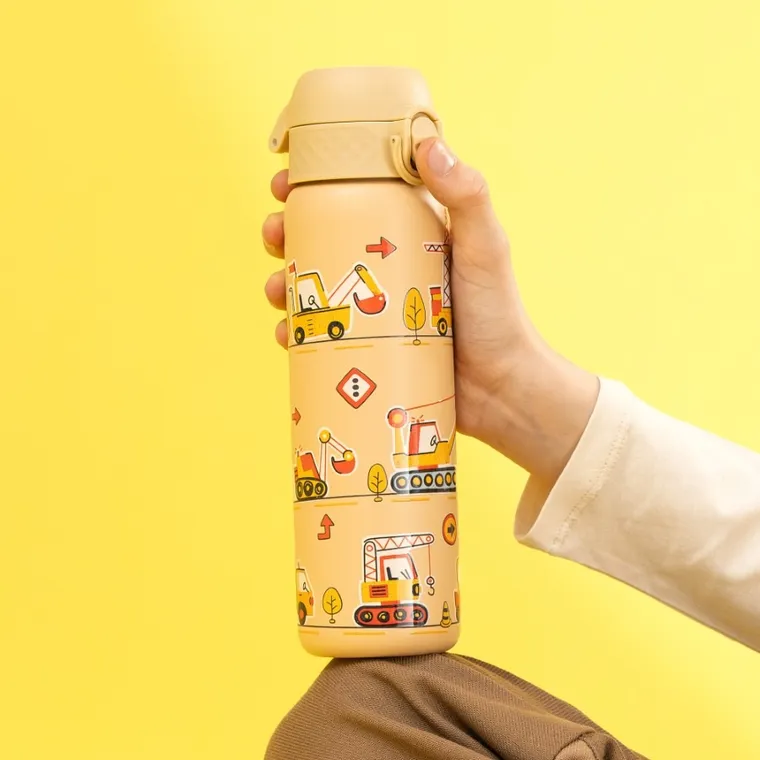 ION8, Maszyny, bidon stalowy z ustnikiem, beżowy, 600 ml