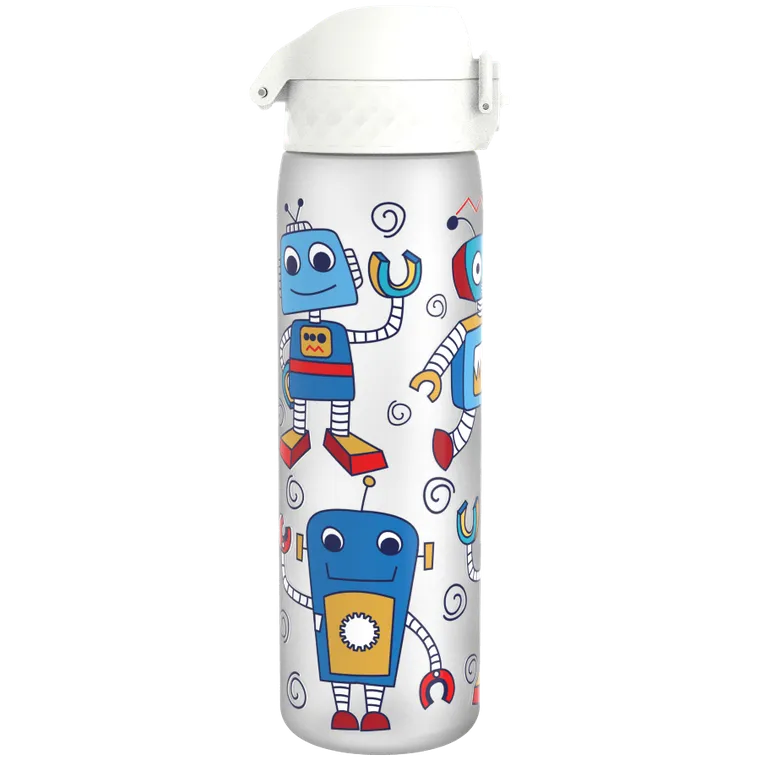 Ion8, Roboty, bidon z ustnikiem, biały, 500 ml