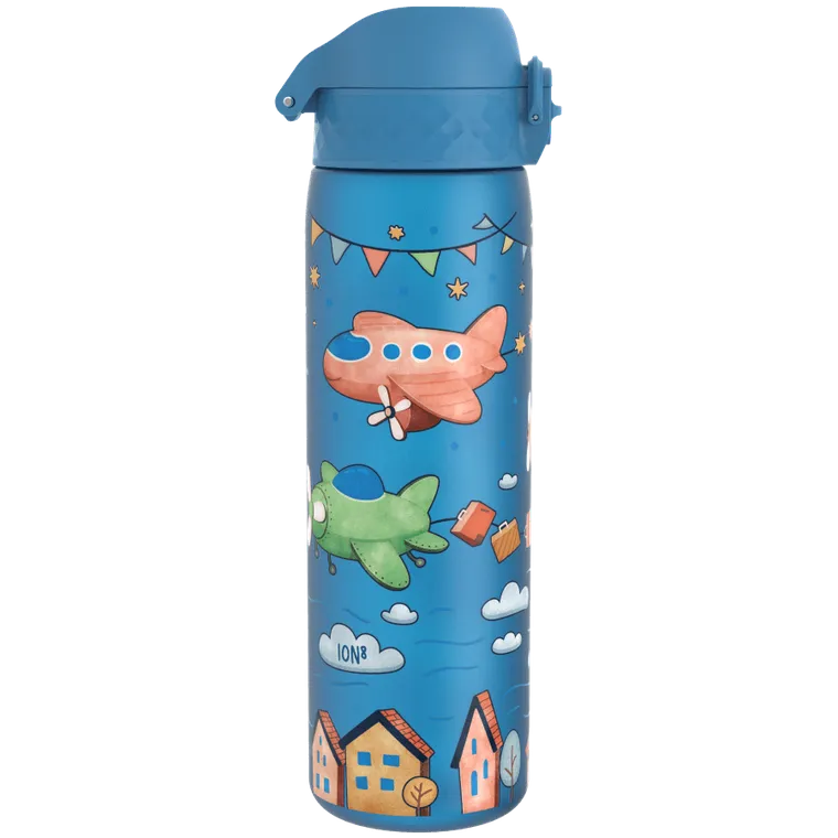 Ion8, Samoloty, bidon z ustnikiem, niebieski, 500 ml