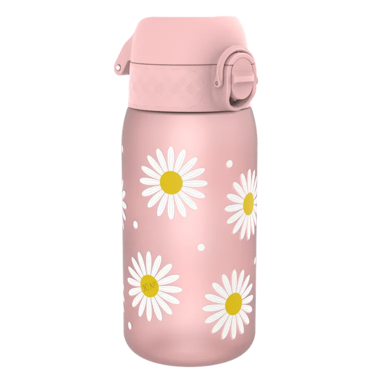 ION8, Stokrotki, bidon z ustnikiem, różowy, 350 ml