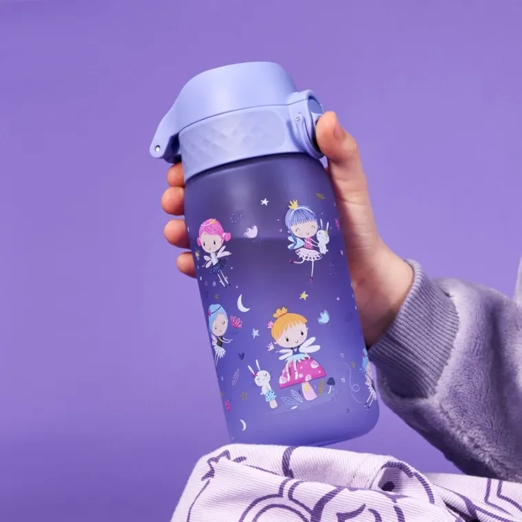 Ion8, Wróżki, bidon z ustnikiem, fioletowy, 350 ml