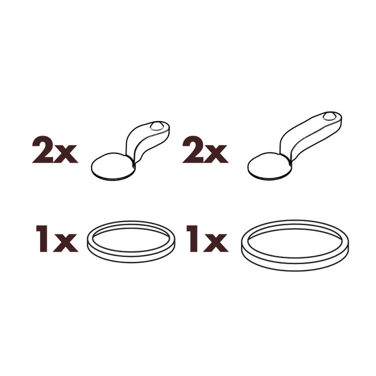 ION8, zestaw zapasowych uszczelek do butelek 0.3 - 1.2 l, 6 szt.