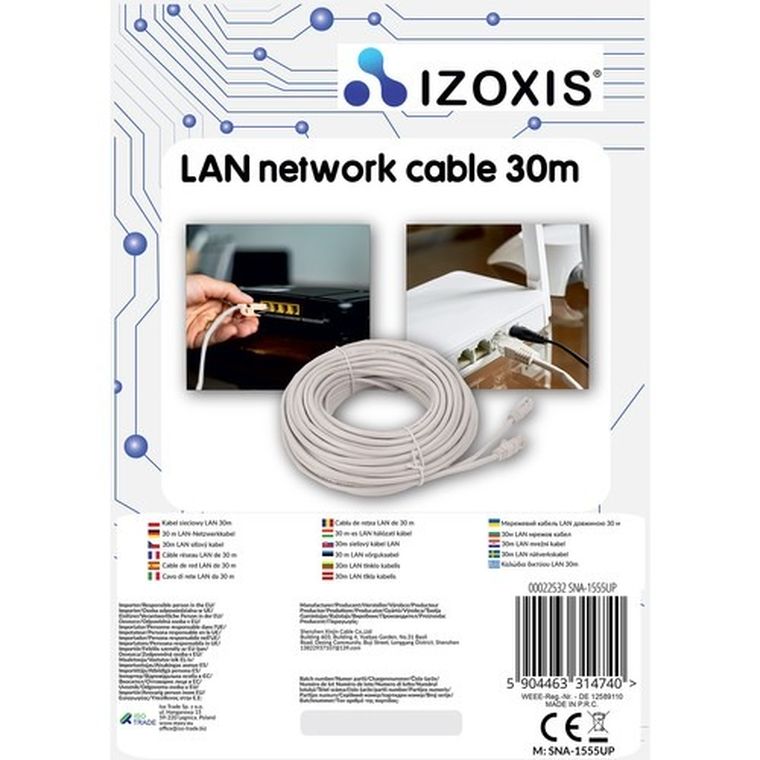 Izoxis, kabel sieciowy LAN, 30 m