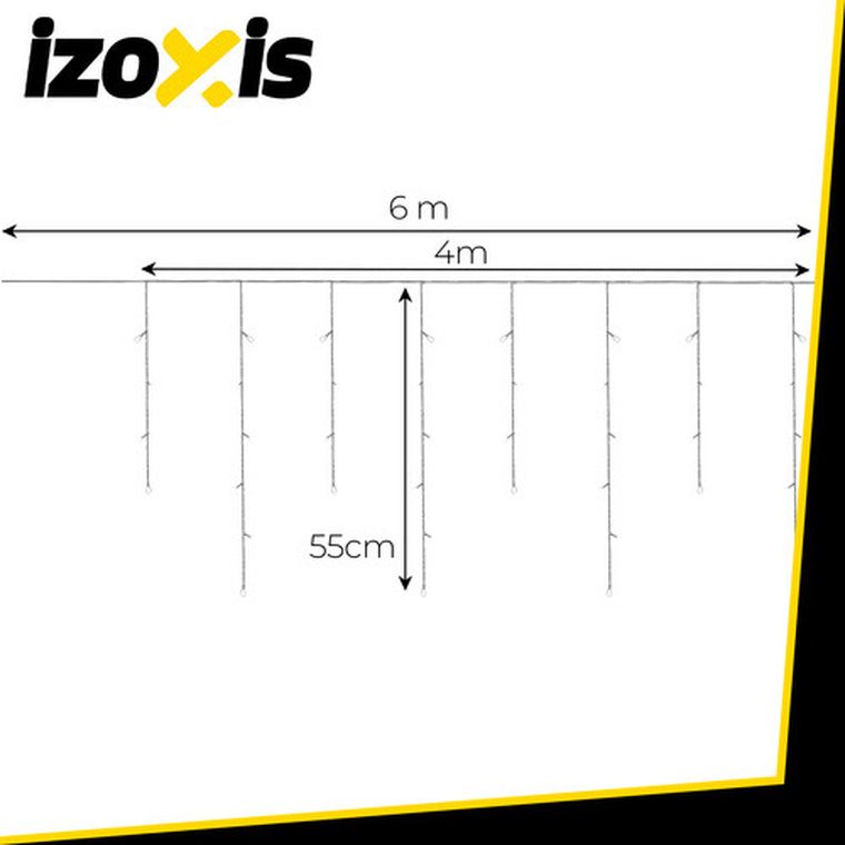Izoxis, lampki zewnętrzne, 100 LED, 4m