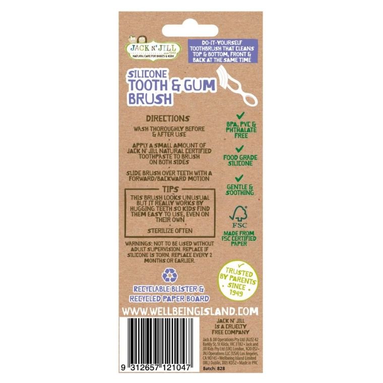 Jack N'Jill, szczoteczka do masażu dziąseł i mycia pierwszych ząbków