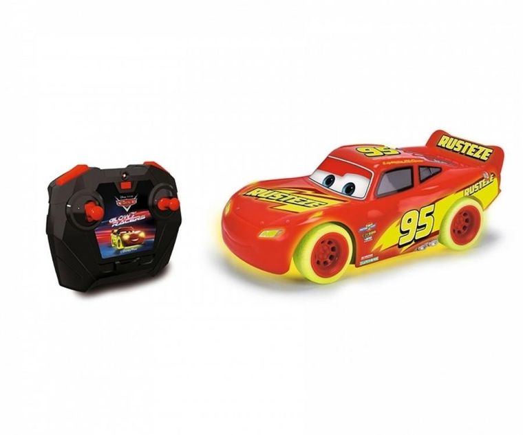 Jada Toys, Auta, Glow Racers, Lightning McQueen, pojazd zdalnie sterowany, 1:24