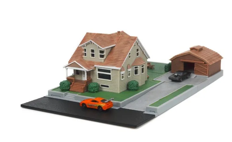 Jada Toys, Fast & Furious, Diorama, Nano dom, model metalowy z pojazdami