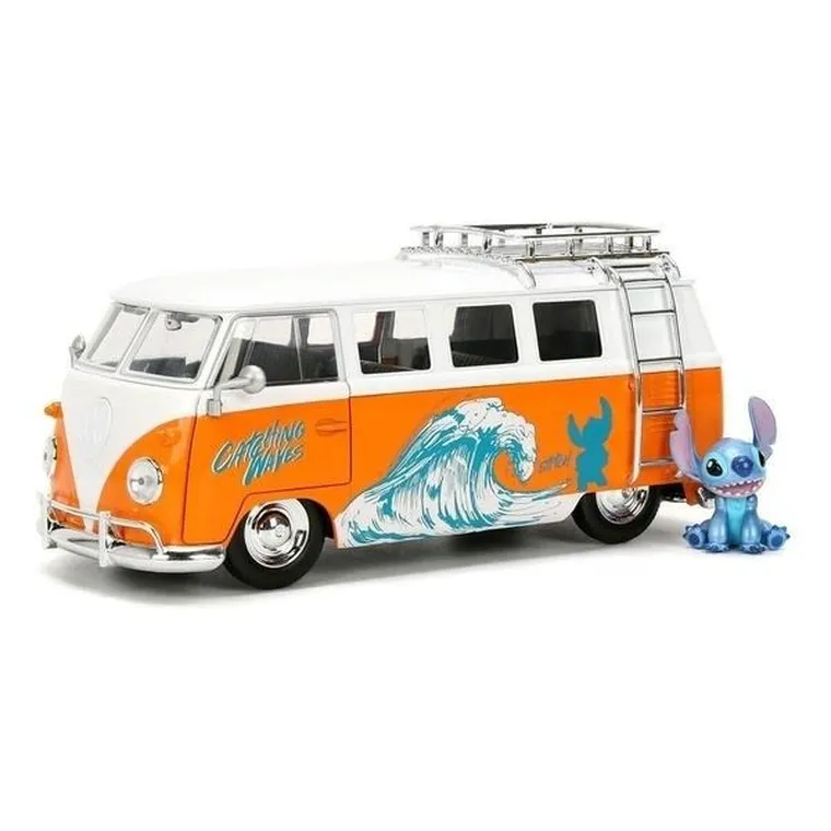 Jada Toys, Lilo i Stitch, Volkswagen Bus, metalowy model pojazdu z figurką, 1:24