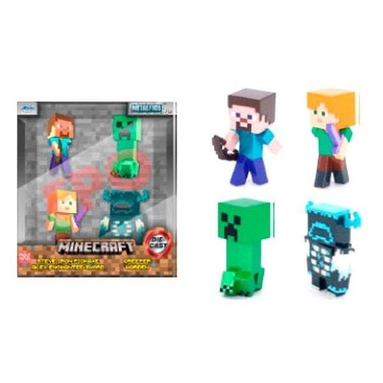 Jada Toys, Minecraft, figurki metalowe, 6,5 cm, 4 szt.
