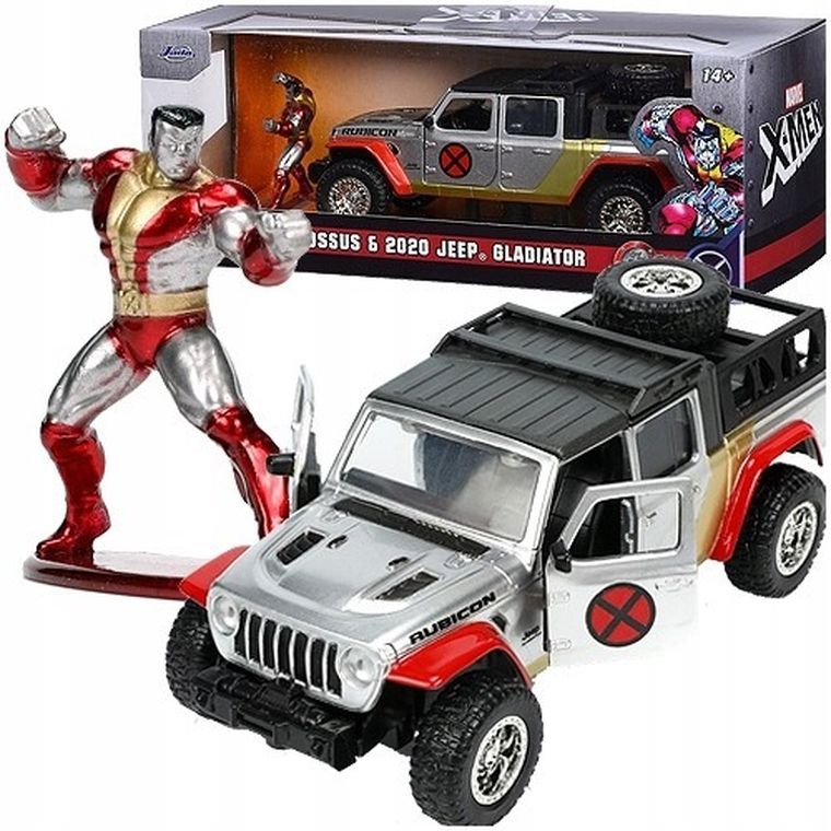 Jada Toys,x-Men, Jeep, model pojazdu z figurką, Gladiator, 1:32