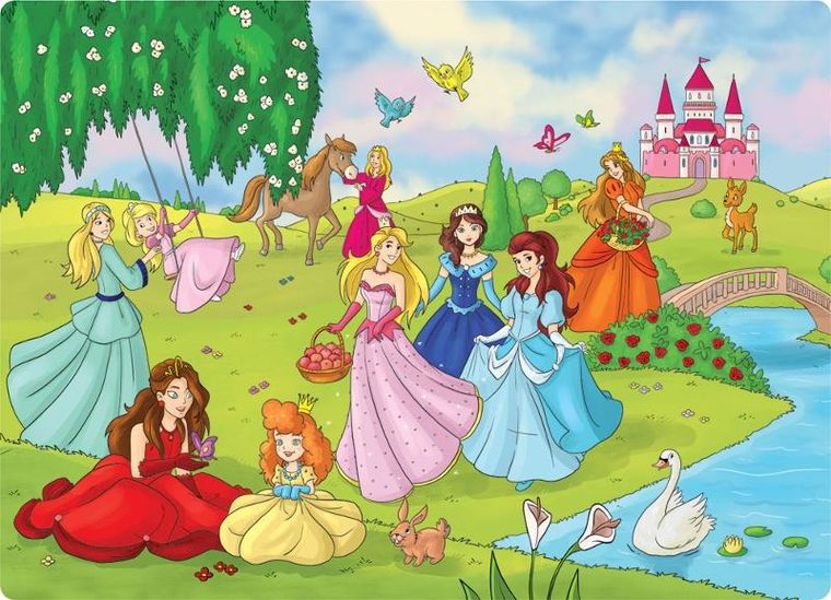 Jako, Księżniczki w ogrodzie, puzzle, 70 elementów