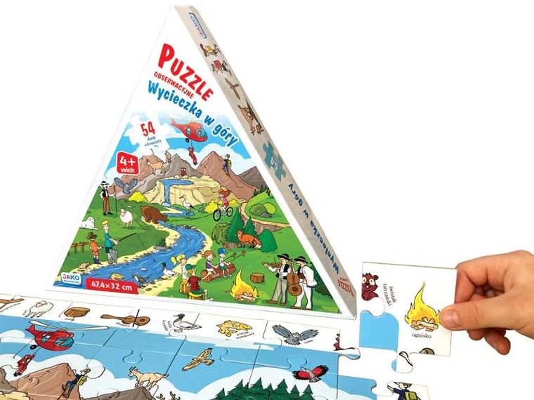 Jako, Wycieczka w góry, puzzle, obserwacyjne, 54 elementy