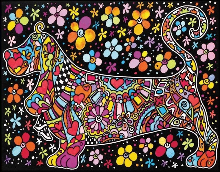 Jamnik. Kolorowanka welwetowa, 47-35 cm