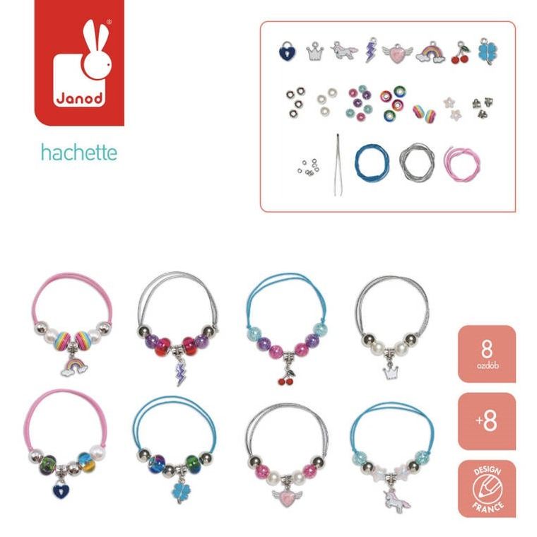 Janod, Bransoletki szczęścia, zestaw kreatywny do tworzenia biżuterii