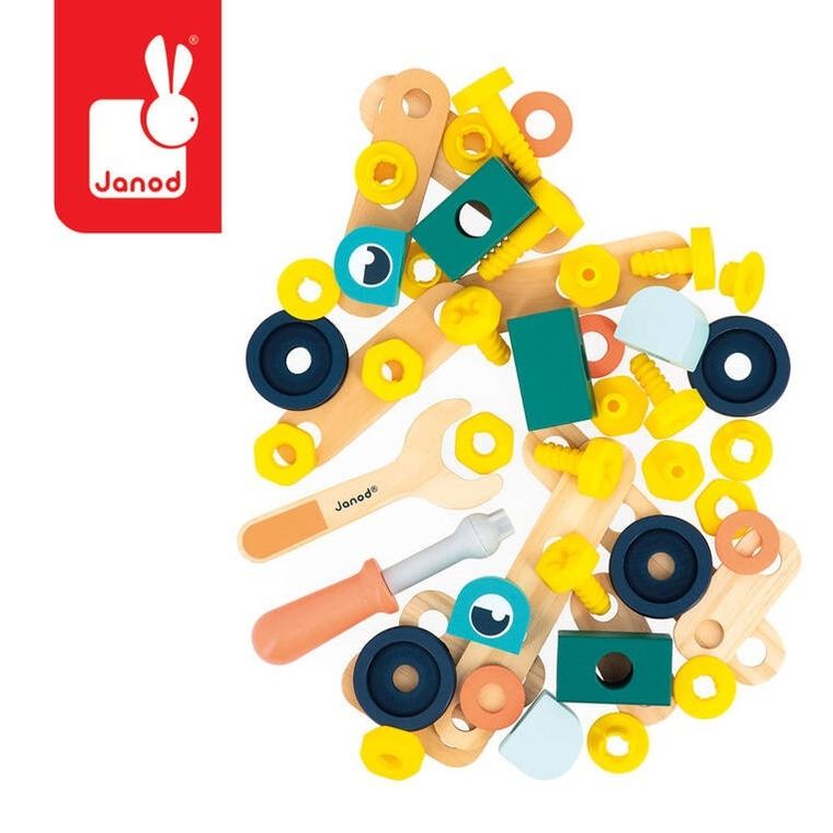 Janod, Brico'kids, zestaw konstruktora, 50 elementów