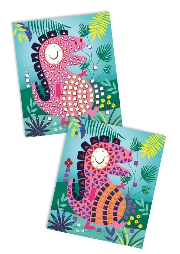 Janod, Dinozaury, mozaika, zestaw kreatywny