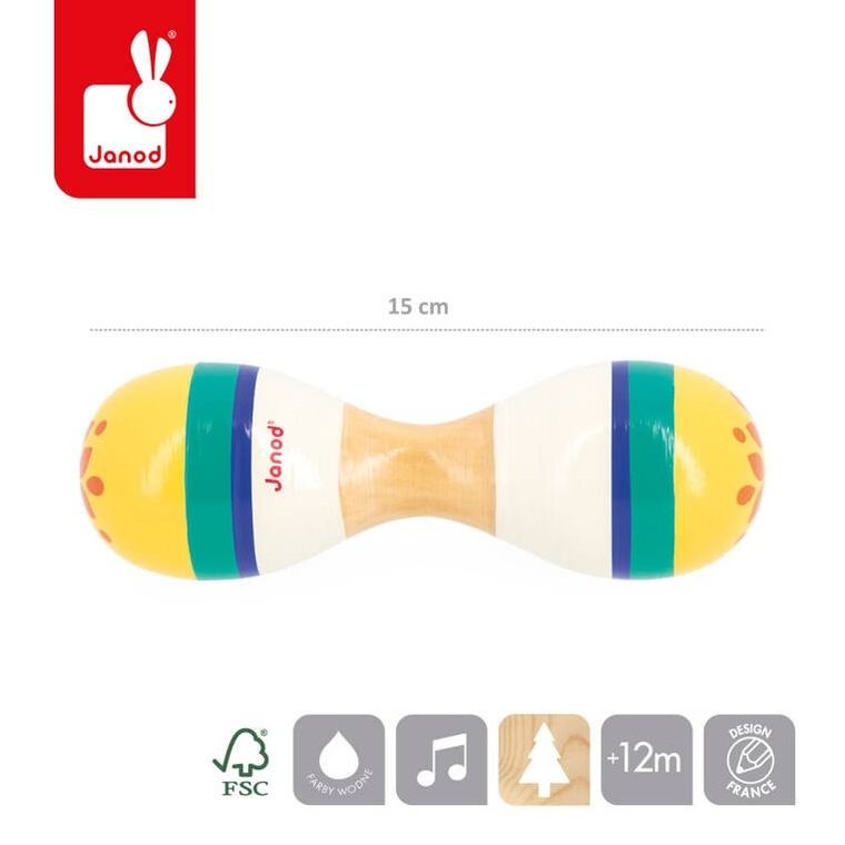 Janod, Gioia, marakas z podwójną główką