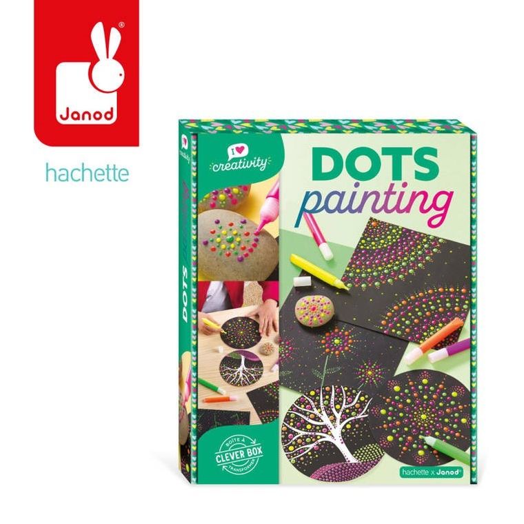 Janod, I love creativity, malowanie kropkami, zestaw kreatywny
