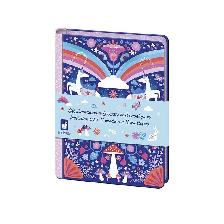 Janod, Jednorożce, Kraina snów, zestaw zaproszeń, papeteria