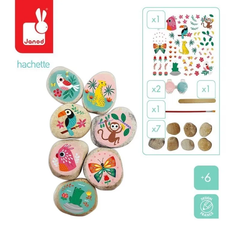 Janod, Kamienie do ozdabiania, zestaw kreatywny