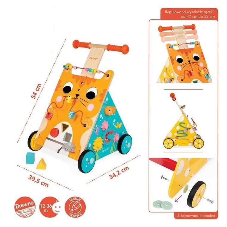 Janod, Kot, wielofunkcyjny chodzik edukacyjny