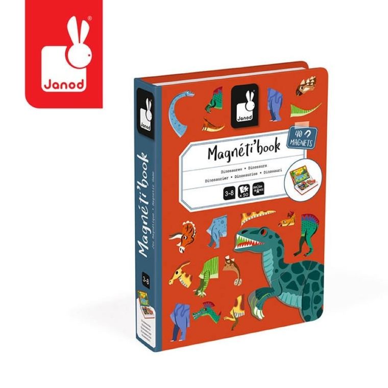 Janod, Magneti’book, Dinozaury, magnetyczna układanka