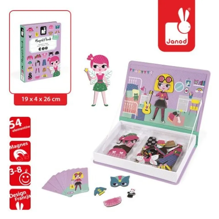 Janod, Magneti’book, Kostiumy, magnetyczna układanka