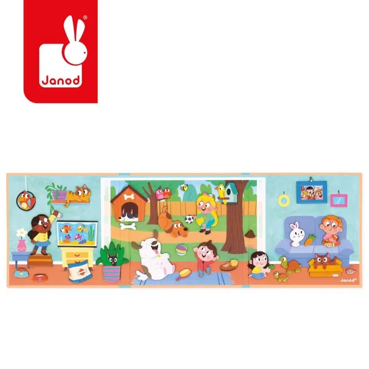 Janod, Magneti’stories, Zwierzęta domowe, magnetyczna układanka