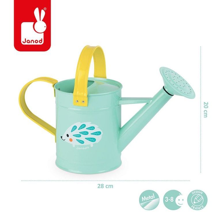 Janod, Mały ogrodnik metalowa konewka, niebieska