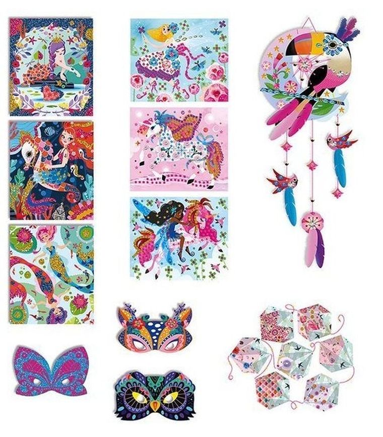 Janod, Multi, Tukan, zestaw kreatywny, 11 dekoracji